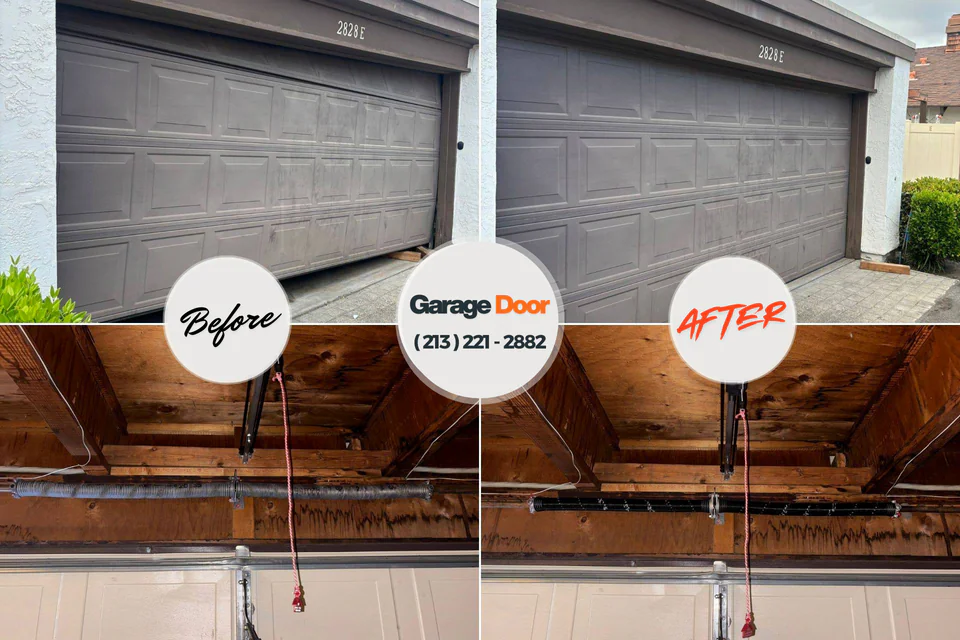 Before and after: garage door repair Tower City, PA